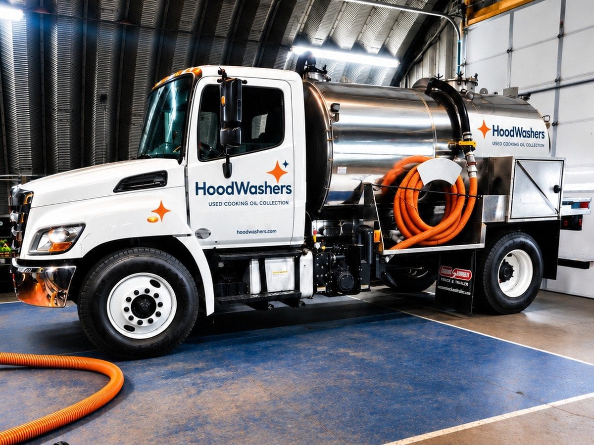 HoodWashers used cooking oil collection truck